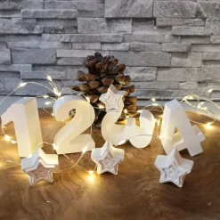 Discount Tischdeko Advent, Raysin Zahlen-Set 1-4 mit Elch, Raysin Zahlen, Rentier Deko, Adventszahlen, Adventskranz modern Adventskränze