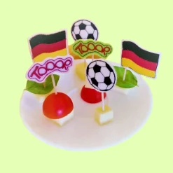 Hot Tisch-Deko für den Fussball-Abend, dekorative Fussball-Stecker,kreative Gestaltung für ein gelungenes Fussball-Buffet Tischdekoration