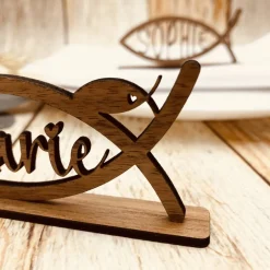 Outlet Tischdekoration zur Taufe | personalisierte Gastgeschenke zur Kommunion | Symbol für Konfirmation | Fisch Symbol Geschenke