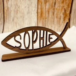 Outlet Tischdekoration zur Taufe | personalisierte Gastgeschenke zur Kommunion | Symbol für Konfirmation | Fisch Symbol Geschenke