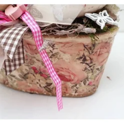 Tischdekoration|DeinZuhause Tischgesteck Tischdeko romantisch  mit Rose