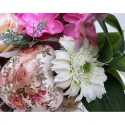 Tischdekoration|DeinZuhause Tischgesteck Tischdeko romantisch  mit Rose