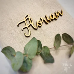 Outlet Tischkarten aus Holz Hochzeit  / Schriftzug Name / Gastnamen / Namenskarten / Gastgeschenke / Lasercut Hochzeitsdeko