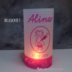 Sale Tischlicht Lichthülle Einschulung Mädchen – Deko zur Einschulungsfeier Kinder Einschulung
