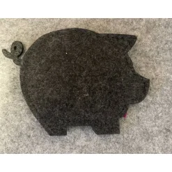 Geldgeschenke|DiyDrei Tolles Filzschweinchen verziert, Gutschein, Ticket, Geldgeschenk, ca 16 x 14 cm