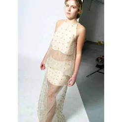 Hochzeitskleider|YSTEER TOP und ROCK mit Perlen bestickt transparent