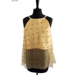 Hochzeitskleider|YSTEER TOP und ROCK mit Perlen bestickt transparent