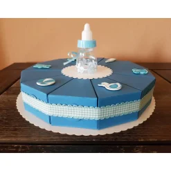 Torte zur Geburt Junge  Torte für Neugeborene  Baby Torte  Geburtstorten  Baby  Blau  Papiertorte Geschenke