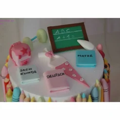 Best Tortenaufleger Fondant Geburtstag Tortendeko Einschulung Schulanfang Tortendekoration