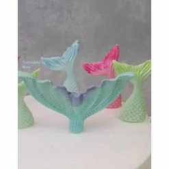 Tortendekoration|Tortendeko by Mona Tortenaufleger Fondant Geburtstag Tortendeko Mermaid  Meerjungfrauen Flossen