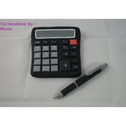 Hot Tortenaufleger Fondant  Tortendeko Taschenrechner Kugelschreiber Tortendekoration