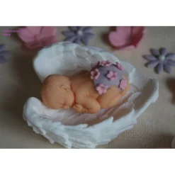 Tortendekoration|Tortendeko by Mona Tortenaufleger Fondant Zuckerfigur Geburt , Taufe Tortendeko