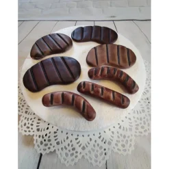 Tortendekoration|Tortendeko by Mona Tortenaufleger Fondant Zuckerfigur Geburtstag Grilltorte Würstchen Schnitzel Kotelett