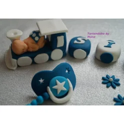 Tortendekoration|Tortendeko by Mona Tortenaufleger Fondant Zuckerfigur Baby,Taufe