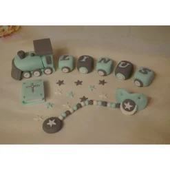 Tortendekoration|Tortendeko by Mona Tortenaufleger Fondant Zuckerfigur Geburt , Taufe