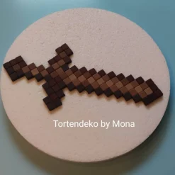 Hot Tortenaufleger Fondant Zuckerfigur Tortenbild Tortendeko Tortendekoration Fondantplatte Minecraft Schwert Tortendekoration