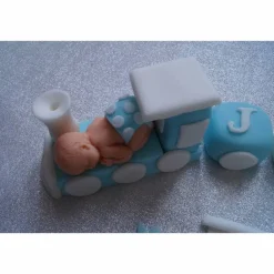 Tortendekoration|Tortendeko by Mona Tortenaufleger Fondant Zuckerfigur Baby,Taufe Tortendeko