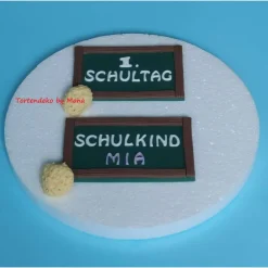 Einschulung|Tortendeko by Mona Tortendeko  Fondant Schulanfang Schule Einschulung SchulsetTortendeko Tortentopper Tortenaufleger Fondant Schulanfang Sc