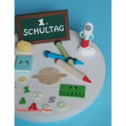 Einschulung|Tortendeko by Mona Tortendeko  Fondant Schulanfang Schule Einschulung SchulsetTortendeko Tortentopper Tortenaufleger Fondant Schulanfang Sc