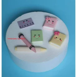 Einschulung|Tortendeko by Mona Tortendeko  Fondant Schulanfang Schule Einschulung SchulsetTortendeko Tortentopper Tortenaufleger Fondant Schulanfang Sc