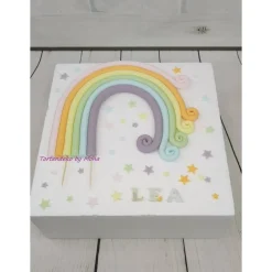 Tortendekoration|Tortendeko by Mona Tortendeko Tortentopper Regenbogen pastell , Rainbow