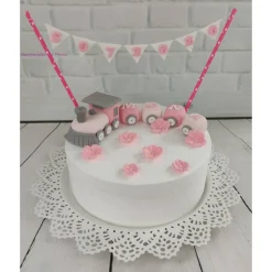 Tortendekoration|Tortendeko by Mona Tortendeko Tortentopper Tortenaufleger Taufe Zug Mädchen