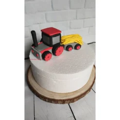 Tortendekoration|Tortendeko by Mona Tortendeko Tortentopper Tortenaufleger Zuckerfigur Traktor Bauernhof Schweine