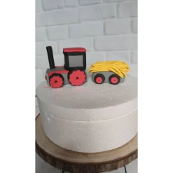 Tortendekoration|Tortendeko by Mona Tortendeko Tortentopper Tortenaufleger Zuckerfigur Traktor Bauernhof Schweine