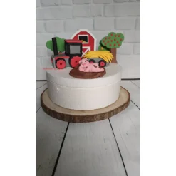 Tortendekoration|Tortendeko by Mona Tortendeko Tortentopper Tortenaufleger Zuckerfigur Traktor Bauernhof Schweine