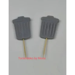 Tortendekoration|Tortendeko by Mona Tortendeko Tortentopper Tortenaufleger Fondant Zuckerfigur Müllwagen Müllauto Müllabfuhr Mülltonnen