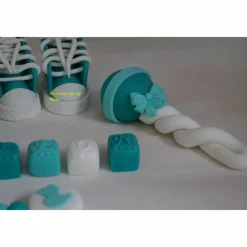 New Tortendeko Tortentopper Tortenaufleger Fondantdeko für den Geburtstag, Taufe , Geburt Tortendekoration
