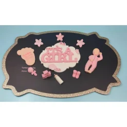 Tortendekoration|Tortendeko by Mona Tortendeko Tortentopper Zuckerfigur Fondantfigur Baby Baby Shower Party  Geburt
