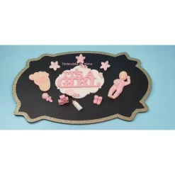 Tortendekoration|Tortendeko by Mona Tortendeko Tortentopper Zuckerfigur Fondantfigur Baby Baby Shower Party  Geburt