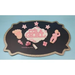 Tortendekoration|Tortendeko by Mona Tortendeko Tortentopper Zuckerfigur Fondantfigur Baby Baby Shower Party  Geburt