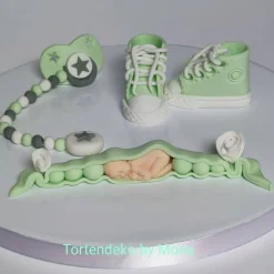 Tortendekoration|Tortendeko by Mona Tortendeko Tortentopper Zuckerfigur  Taufe Geburt Baby