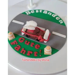 Tortendekoration|Tortendeko by Mona Tortendeko Tortentopper Zuckerfigur  Führerschein Prüfung