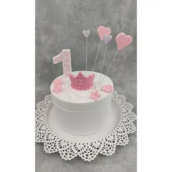 Tortendekoration|Tortendeko by Mona Tortendeko Tortentopper Zuckerfigur Prinzessin Krone Geburtstag