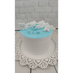 Tortendekoration|Tortendeko by Mona Tortendeko Tortentopper Zuckerfigur Wolken Set Taufe Geburt  Geburtstag