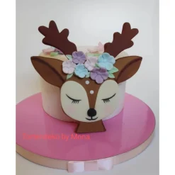 Tortendekoration|Tortendeko by Mona Tortendeko Tortentopper Zuckerfigur Geburtstag Reh Kitz