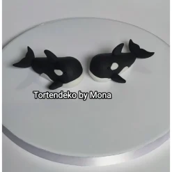 Tortendekoration|Tortendeko by Mona Tortendeko Tortentopper Zuckerfigur  Hochzeit Orca Paar