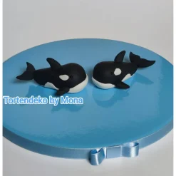 Tortendekoration|Tortendeko by Mona Tortendeko Tortentopper Zuckerfigur  Hochzeit Orca Paar