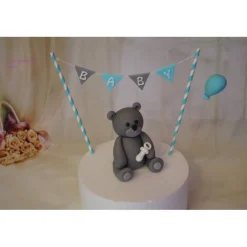 Tortendekoration|Tortendeko by Mona Tortendeko TortentopperTortenaufleger Fondant Zuckerfigur Geburt , Taufe