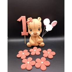 Best Tortendekoration Teddybär aus Fondant Tortendekoration