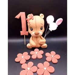 Best Tortendekoration Teddybär aus Fondant Tortendekoration