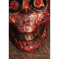 Sale Totenkopf VOLCANO-SKULL Acrylmalerei auf einer Glasflasche Gothic Steampunk Skull Schädel Geschenk für Männer Geschenke Für Männer
