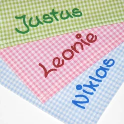 Discount Trachtentuch kariert grün mit Spruch, Baby und Kind Jungen Mädchen Personalisiertes Babyhalstuch / Vichykaro Accessoires