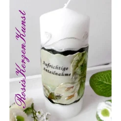 Gedenksteine|Rosis-KerzenKunst & mehr TRAUERKERZE * GEDENKKERZE * BEISETZUNG * BEERDIGUNG * ROSENMOTIV * INDIVIDUELLE BESCHRIFTUNG *
