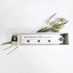 Trauerkerzen|Ideenglück Trauerkerzen | Gedenkkerzen | Im Herzen für immer | Erinnerungslicht | inklusive Verpackung