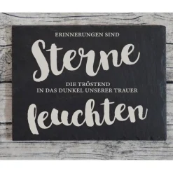 Trauerschild Grabschmuck Grabplatte Gedenkplatte Gedenksteine