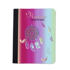 Traumfänger Zeugnismappe personalisiert | Zeugnismappe Mädchen | Zeugnismappe mit Namen | Urkundenmappe Traumfänger Kinder Einschulung